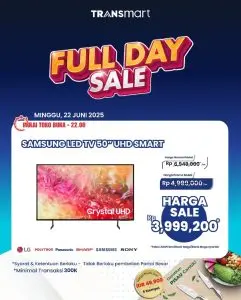 Transmart Full Day Sale Tawarkan Diskon Gede-gedean untuk TV!