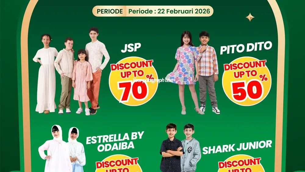 Diskon Gede Baju Lebaran Anak Hanya di Transmart Full Day Sale!