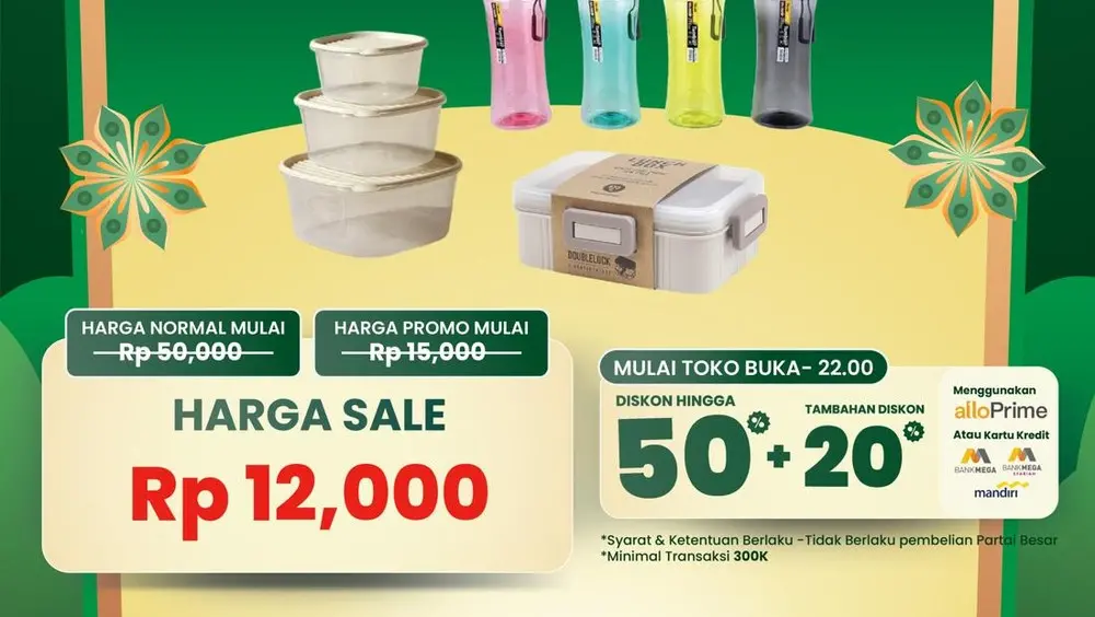 Serbu Transmart! Tumbler dan Kotak Makan Diskon Gila-gilaan Hari Ini Saja!