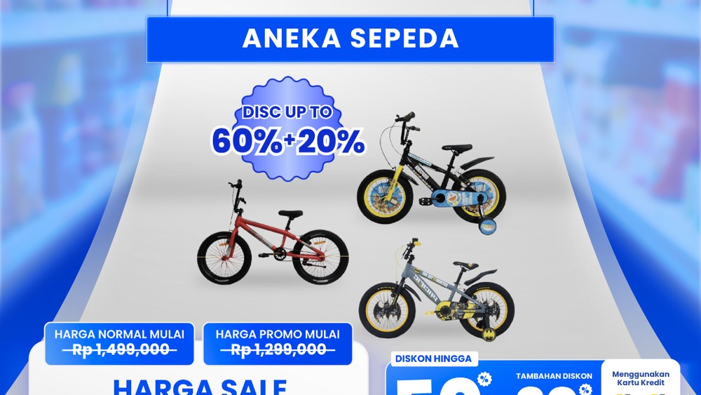 Diskon Gila Transmart Sepeda Cuma Sejutaan