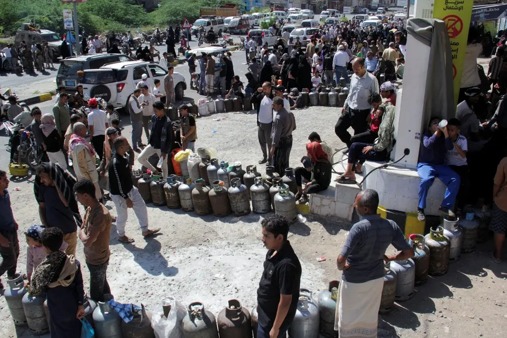 Warga Taiz Yaman Terhimpit Krisis Gas Mematikan