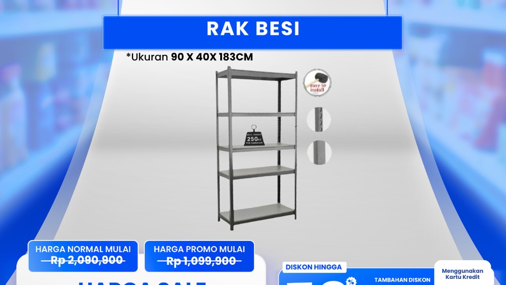 Serbu Diskon Rak Besi di Transmart