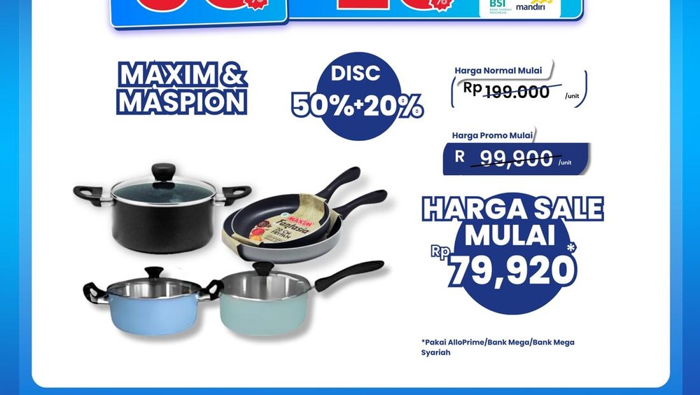 Transmart Gelar Obral Peralatan Masak, Harga Mulai Rp79 Ribuan!