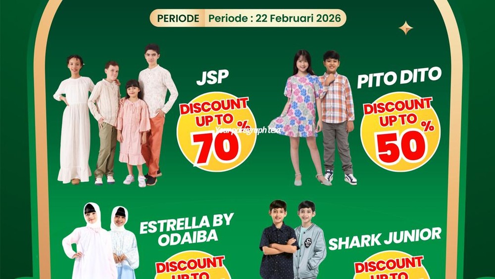 Diskon Gede Baju Lebaran Anak Hanya di Transmart Full Day Sale!